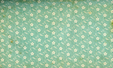 Used floral vintage wallpaper