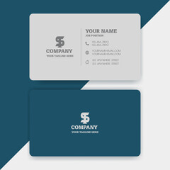 Creative Business Card Template. Flat Design Vector Illustration. Stationery Design. 3 Color Combinations