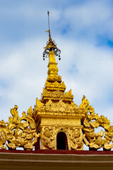 It's Mahamuni Buddha Temple, a Buddhist pagoda and major pilgrimage site, located southwest of...