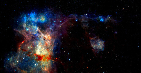 Dark outer space. Elements of this image furnished by NASA