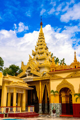 Fototapeta premium It's Mahamuni Buddha Temple, a Buddhist pagoda and major pilgrimage site, located southwest of Mandalay, Myanmar (Burma)
