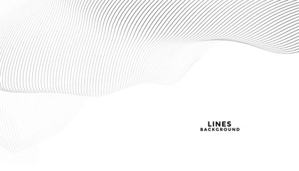 stylish abstract black lines on white background