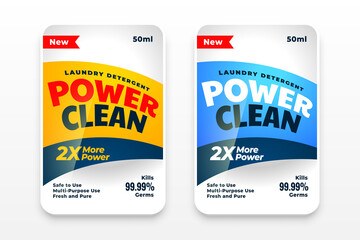 Fototapeta premium detergent or disinfectant cleaner labels set design