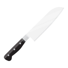 Chef knife isolated on white background.Vector illustration