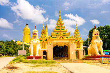 It's Maha Bodhi Ta Htaung ('a thousand great Bo trees'), a famous Buddhist region and monastery,...