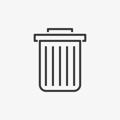 Trash can icon. Vector Illustration