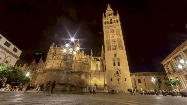 Timelapse en la Giralda de Sevilla Espa&ntilde;a- 