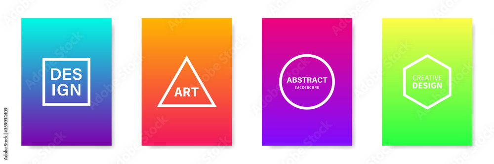 Poster gradient background. vector isolated templates with shadow. gradient poster abstract background.