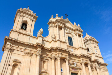 Fototapeta na wymiar Noto (Sicile - Italie) - Duomo - Basilica di San Nicolò 