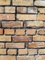 old brick stone wall of a residental building