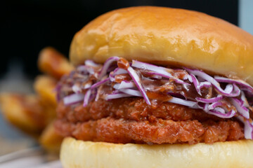 Fried chicken burger