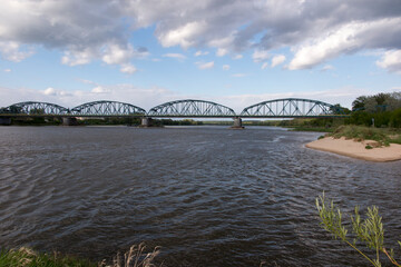 Fordon Bridge Rudolf Modrzejewski - a rail-road bridge, with a lattice structure, on the Vistula River in Bydgoszcz, in the Fordon district in Poland.