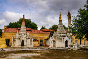 It's Shwezigon Pagoda, Bagan Archaeological Zone, Burma. One of the main sites of Myanmar.