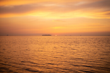 sunset in the Baltic sea