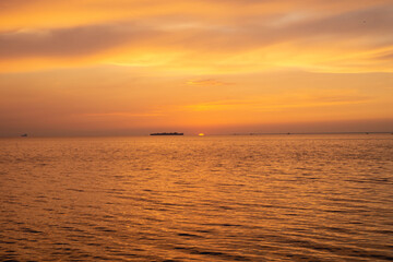 sunset in the Baltic sea