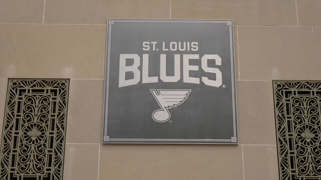 St. Louis Blues sign - ST. LOUIS, USA - JUNE 19, 2019