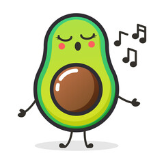 Cute Avocado fruit character for illustration or mascot.