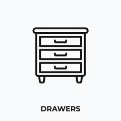 drawers icon vector. drawers sign symbol