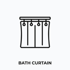 bath curtain icon vector. bath curtain sign symbol