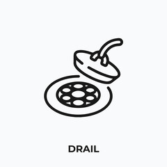 drail icon vector. drail sign symbol
