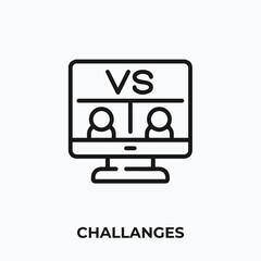 challenges icon vector. challenges sign symbol