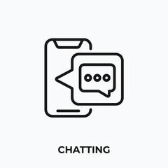 chatting icon vector. chatting sign symbol
