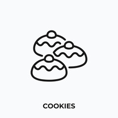 cookies icon vector. cookies sign symbol.