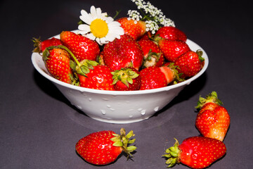 strawberries in a bowl