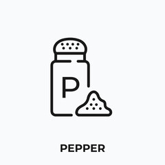 pepper icon vector. pepper sign symbol.