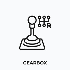 gearbox icon vector. gearbox sign symbol.