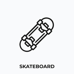 Naklejka premium skateboard icon vector. skateboard sign symbol.