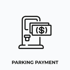 parking payment icon vector. parking payment sign symbol.