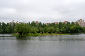 In the "Factory pond" park, Reutov, Moscow region, Russian Federation, May 30, 2020