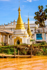 Naklejka premium It's A temple over the Lake Inle, Myanmar