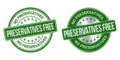 Preservatives free vector grunge stamp and label
