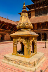 Obraz premium Buddha temple in Kathmandu, the capital city of the Federal Democratic Republic of Nepal, Asia