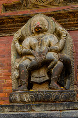 Fototapeta na wymiar Buddha temple in Kathmandu, the capital city of the Federal Democratic Republic of Nepal, Asia