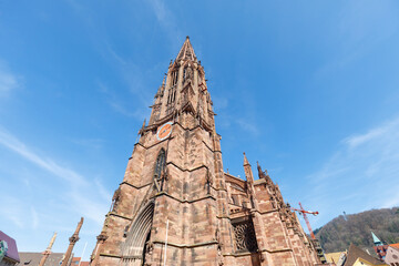 Fototapeta premium Church Cathedral in City Freiburg