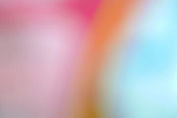 Blurred colorful gradient Background, bright pink, orange, blue in soft style