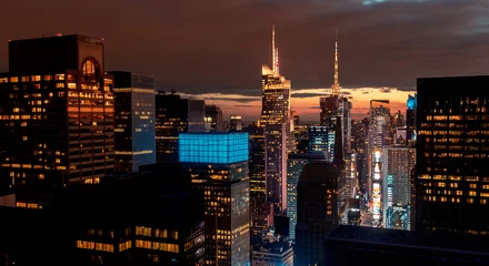  Times Square, Midtown Manhattan, New York skyline bij nacht © Tierney