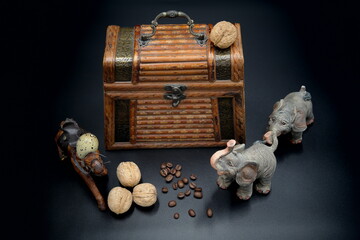 treasure chest with jewelry