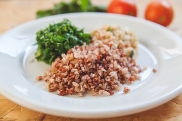 quinoa rice vegetables on a plate