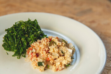 quinoa and vegetables on a plate