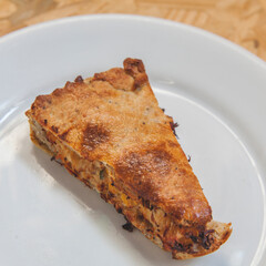 piece of pie on a plate