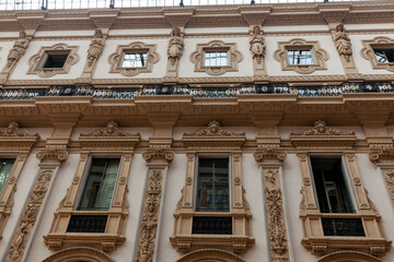 Fototapeta na wymiar Facade of a building. Milan