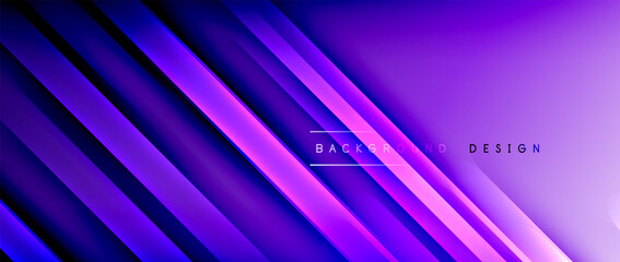 Bright gradient neon lines abstract background