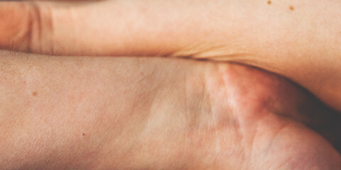 Fototapeta premium young man's arms close up