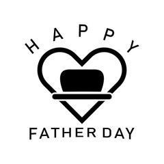 happy father day logo design vector