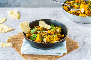 Lamb and apricot biryani with sweet potatoes