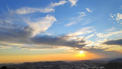 Fototapeta premium sunset in the mountains